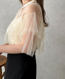【apres jour clair】チュールフリルデザインブラウス【ZOZOTOWN限定アイテム】