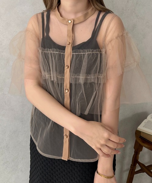apres jour clair(アプレジュールクレア)の「【apres jour clair】チュールフリルデザインブラウス【ZOZOTOWN限定アイテム】(シャツ/ブラウス・レディース・アイボリー/ベージュ・フリー/X-LARGE)」の18枚目の写真