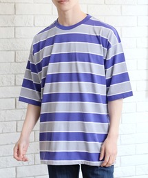 オーバーサイズ レトロボーダー 半袖Tシャツ