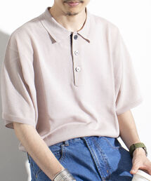 GLOSTER | 【GLOSTER/グロスター】リネンライク ニットポロシャツ サマーニット(ポロシャツ)