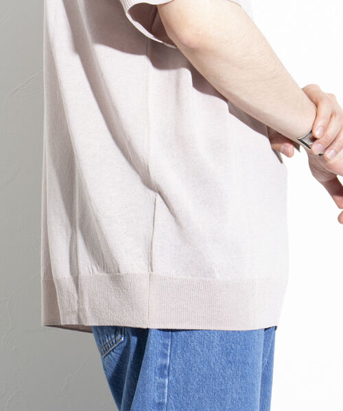 GLOSTER（グロスター）の「【GLOSTER/グロスター】リネンライク ニットポロシャツ サマーニット（ポロシャツ・メンズ・チャコールグレー/レッド/グレイッシュベージュ・S/M/L）」の17枚目の写真