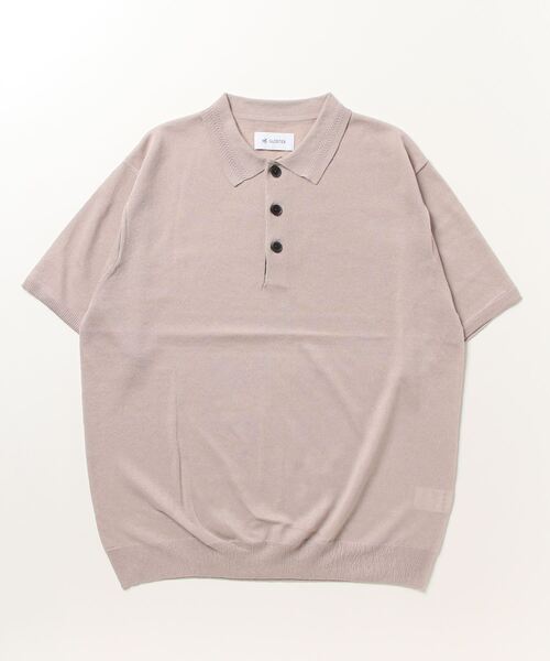 GLOSTER（グロスター）の「【GLOSTER/グロスター】リネンライク ニットポロシャツ サマーニット（ポロシャツ・メンズ・チャコールグレー/レッド/グレイッシュベージュ・S/M/L）」の6枚目の写真