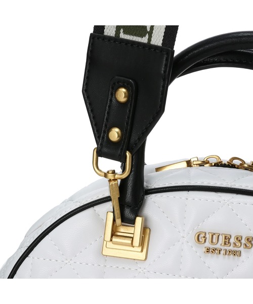Guess(ゲス)の「MILDRED Bowler(ハンドバッグ・レディース・ホワイト/ブラック・ONE SIZE)」の3枚目の写真