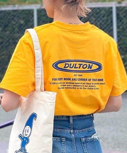 DULTON（ダルトン）の「DULTON T-SHIRT OVAL LOGO/ ダルトン Tシャツ オーバル ロゴ（Tシャツ/カットソー・メンズ・イエロー/ネイビー/ホワイト/ブラック・LARGE/MEDIUM/SMALL/X-LARGE）」の4枚目の写真