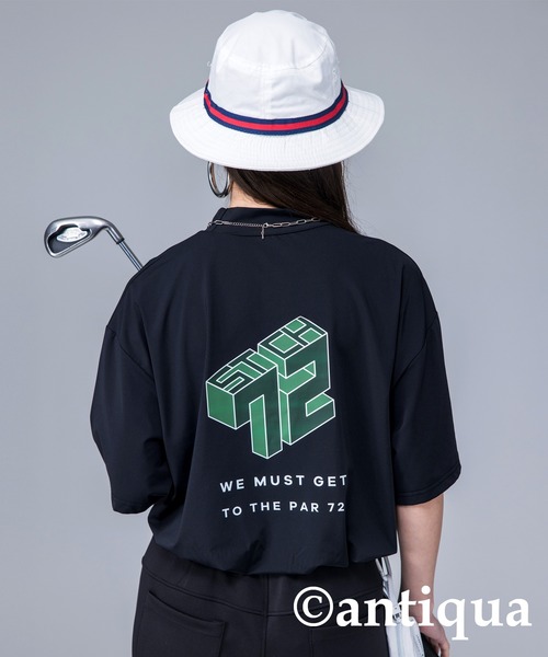 antiqua(アンティカ)の「【STCH】ロゴデザインハイネックトップス(シャツ/ブラウス・レディース・ホワイト/ブルー/ブラック・S/M/L)」の16枚目の写真