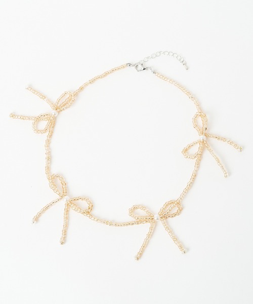 WEGO(ウィゴー)の「WEGO/【一部店限定】ビーズリボンネックレス(ネックレス・レディース・オフホワイト/その他1/シルバー/ブラック/その他2・FREE)」の14枚目の写真