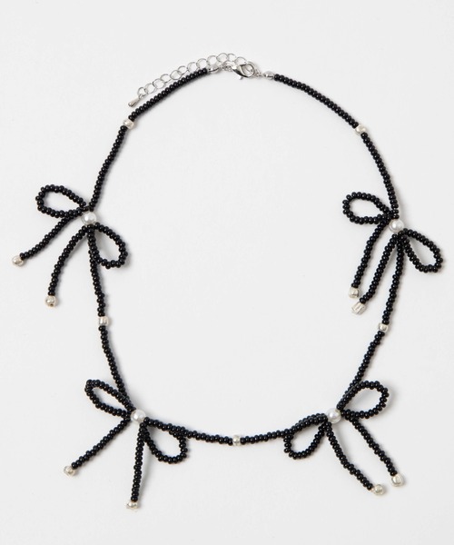 WEGO(ウィゴー)の「WEGO/【一部店限定】ビーズリボンネックレス(ネックレス・レディース・オフホワイト/その他1/シルバー/ブラック/その他2・FREE)」の12枚目の写真