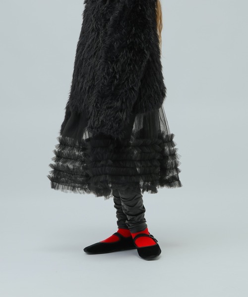 LOWRYS FARM(ローリーズファーム)の「チュールミディスカート 966384(スカート・キッズ・ホワイト/ブラック・FREE)」の2枚目の写真