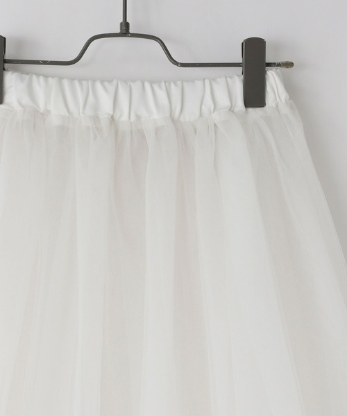 LOWRYS FARM(ローリーズファーム)の「チュールミディスカート 966384(スカート・キッズ・ホワイト/ブラック・FREE)」の6枚目の写真