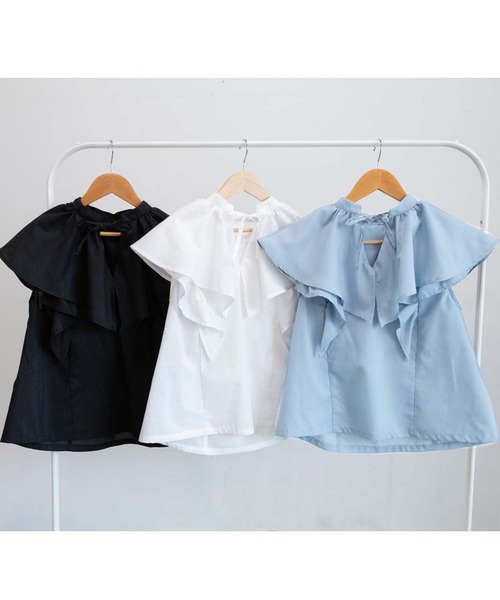 レザレクション　フリルノースリーブ FRONT ZIP FRILL トップス｜スライの通販｜&mall（アンドモール