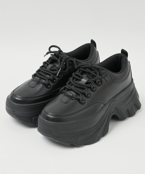 WEGO（ウィゴー）の「WEGO/チャンキーソールスニーカー（スニーカー・レディース・ホワイト/ブラック・MEDIUM/LARGE）」の10枚目の写真