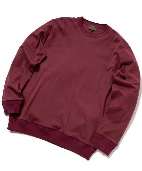 MEN'S BIGI(メンズビギ)の「60/2マーセライズジャージクルーネックニット(ニット/セーター・メンズ・パープル/オフホワイト/チャコールグレー・02/01/03)」の1枚目の写真