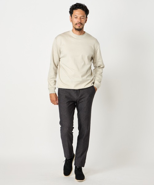 MEN'S BIGI(メンズビギ)の「60/2マーセライズジャージクルーネックニット(ニット/セーター・メンズ・パープル/オフホワイト/チャコールグレー・02/01/03)」の6枚目の写真