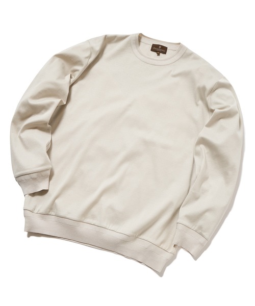 MEN'S BIGI(メンズビギ)の「60/2マーセライズジャージクルーネックニット(ニット/セーター・メンズ・パープル/オフホワイト/チャコールグレー・02/01/03)」の12枚目の写真