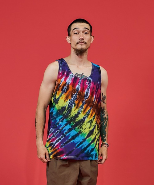 TIE DYE TANK TOP - “DIAGONAL WEB” / タイダイ タンクトップ - 'ダイアゴナル ウェブ”（タンクトップ）｜SAWINTO（ソイント）