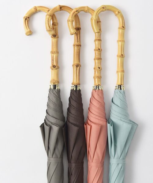 BRUNO（ブルーノ）の「BRUNO バンブーアンブレラ（長傘・レディース・ブラウン/グレー/ピンク/ブルー・ﾌﾘ-）」の9枚目の写真