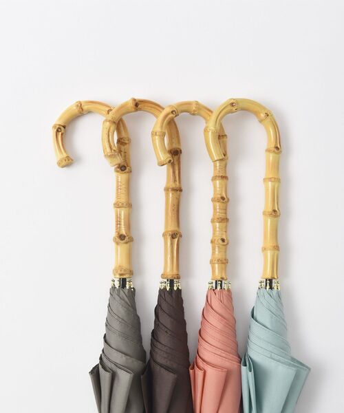 BRUNO（ブルーノ）の「BRUNO バンブーアンブレラ（長傘・レディース・ブラウン/グレー/ピンク/ブルー・ﾌﾘ-）」の6枚目の写真