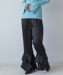 yuw | ビンテージサテンフリルパンツ 976176(その他パンツ)