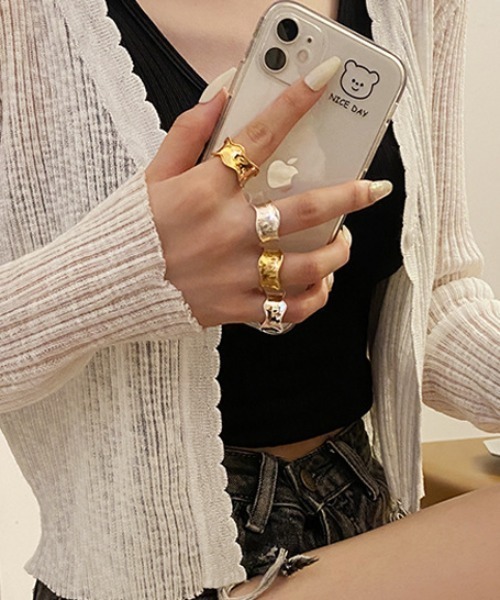Coo+i(クーイ)の「デザインオープンリング(リング・レディース・シルバー/ゴールド・FREE)」の6枚目の写真