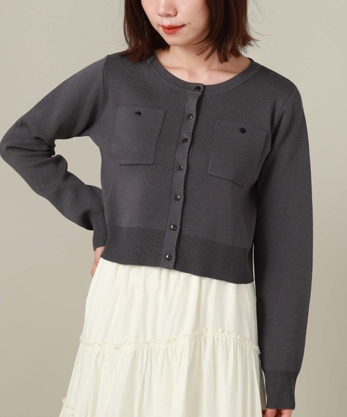 archives(アルシーヴ)の「ミラノリブ配色ニットカーディガン(ニット/セーター・レディース・ブラック/ホワイト×ブラック/オレンジ/アイボリー/ブルー・MEDIUM)」の9枚目の写真