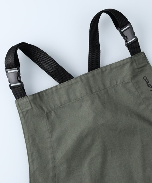 CAMP7（キャンプセブン）の「【CAMP7】プリントロゴジャンスカ（サロペット/オーバーオール・レディース・カーキブラウン/ブラック・M-L）」の6枚目の写真