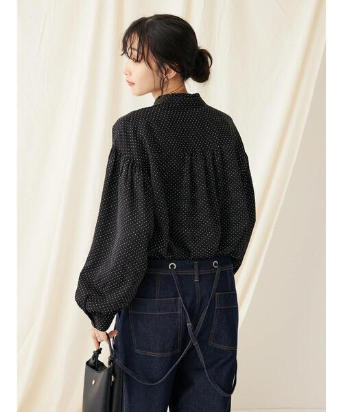 CRAFT STANDARD BOUTIQUE（クラフトスタンダードブティック）の「ピコフリルドットブラウス（シャツ/ブラウス・レディース・ブラック/ホワイト/ベージュ・FREE）」の10枚目の写真