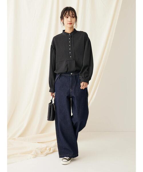 CRAFT STANDARD BOUTIQUE（クラフトスタンダードブティック）の「ピコフリルドットブラウス（シャツ/ブラウス・レディース・ブラック/ホワイト/ベージュ・FREE）」の15枚目の写真