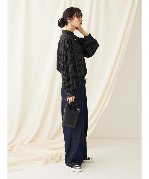 CRAFT STANDARD BOUTIQUE（クラフトスタンダードブティック）の「ピコフリルドットブラウス（シャツ/ブラウス・レディース・ブラック/ホワイト/ベージュ・FREE）」の18枚目の写真
