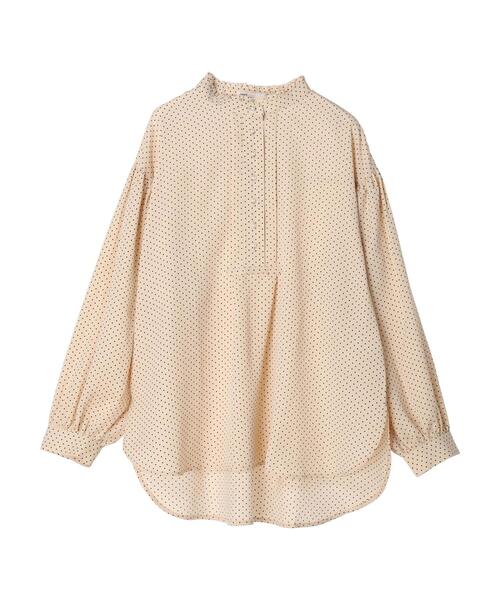 CRAFT STANDARD BOUTIQUE（クラフトスタンダードブティック）の「ピコフリルドットブラウス（シャツ/ブラウス・レディース・ブラック/ホワイト/ベージュ・FREE）」の3枚目の写真