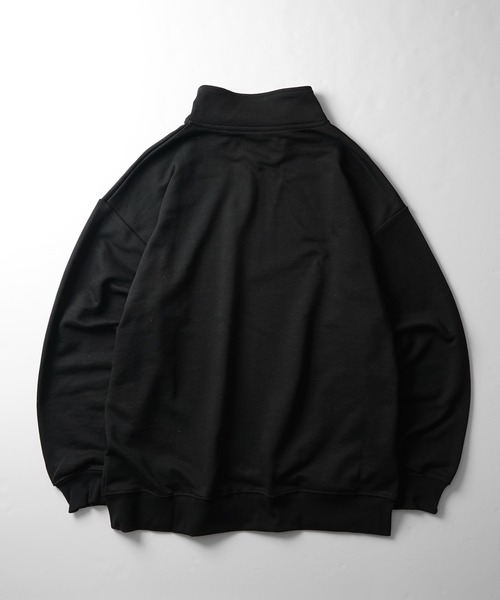 ビッグシルエット ベーシック ハーフジッププルオーバースウェット