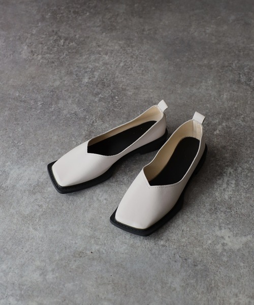 Riberry（リベリー）の「スクエアトゥ ローヒールパンプス（パンプス・レディース・ゼブラ/ホワイト/チェック/ダークグリーン/ブラック・LARGE/MEDIUM）」の6枚目の写真