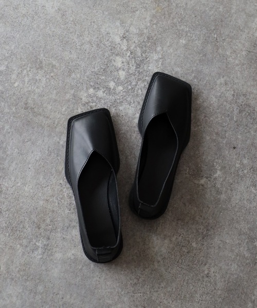 Riberry（リベリー）の「スクエアトゥ ローヒールパンプス（パンプス・レディース・ゼブラ/ホワイト/チェック/ダークグリーン/ブラック・LARGE/MEDIUM）」の7枚目の写真