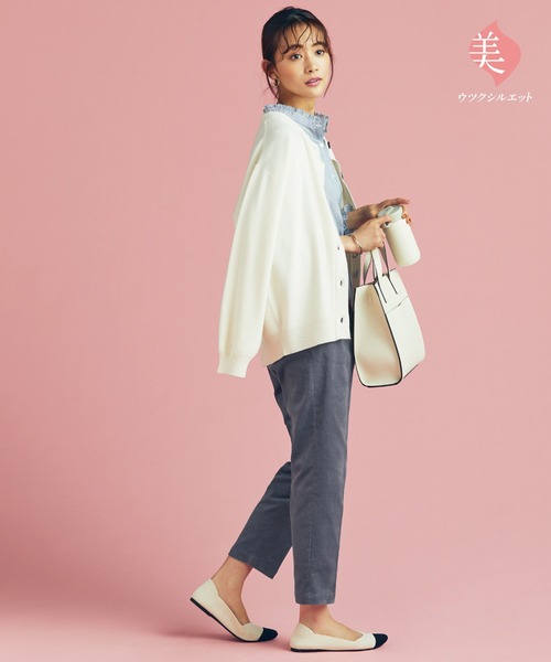 GLOBAL WORK(グローバルワーク)の「ウツクシルエットコーデュロイテーパード/906750(その他パンツ・レディース・グレイッシュベージュ/スミクロ/モカ/グレー系その他3/ブルー系その他4・LARGE/SMALL/X-SMALL/MEDIUM)」の14枚目の写真