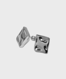 【WEB限定】”Aqua”スクエアピアス/サージカルステンレス（金属アレルギー対応）【LHME / エルエイチエムイー】