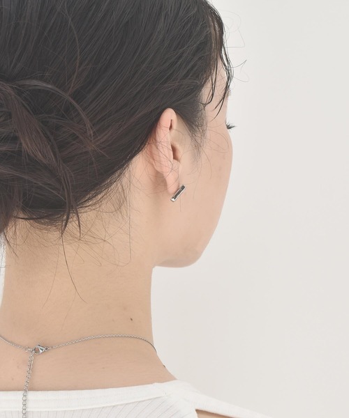 LHME（エルエイチエムイー）の「【WEB限定】”Aqua”スクエアピアス/サージカルステンレス（金属アレルギー対応）【LHME / エルエイチエムイー】（ピアス（両耳用）・レディース・ゴールド/シルバー・ONE SIZE）」の14枚目の写真