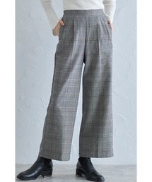 【ZOZO限定】ツータックチェックストレートパンツ