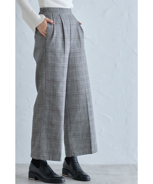 &. NOSTALGIA(アンドドットノスタルジア)の「【ZOZO限定】ツータックチェックストレートパンツ(その他パンツ・レディース・ブラウン/グレー・FREE)」の12枚目の写真