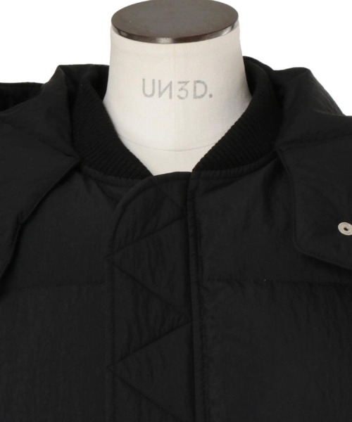 【新品】 UN3D. DOWN SHORT VEST BLACK アンスリード UN3D.（アンスリード）の「ダウンショートベスト（ダウンベスト