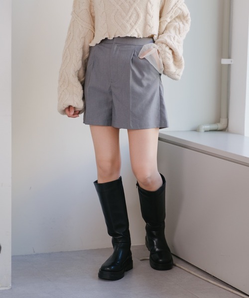 Kastane（カスタネ）の「ツイルタックショートパンツ（その他パンツ・レディース・グレー/ブラウン/ブラック・FREE）」の9枚目の写真