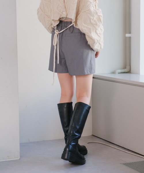 Kastane（カスタネ）の「ツイルタックショートパンツ（その他パンツ・レディース・グレー/ブラウン/ブラック・FREE）」の10枚目の写真