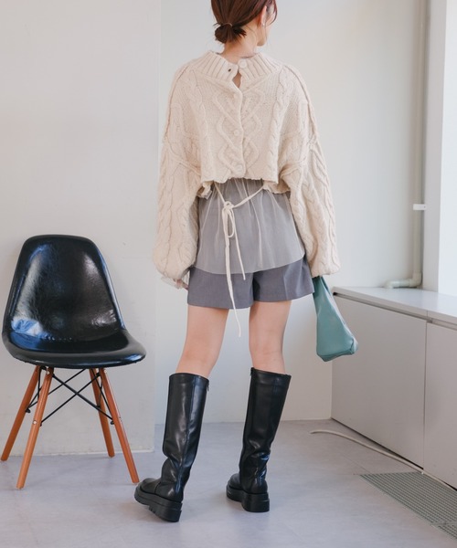 Kastane（カスタネ）の「ツイルタックショートパンツ（その他パンツ・レディース・グレー/ブラウン/ブラック・FREE）」の13枚目の写真