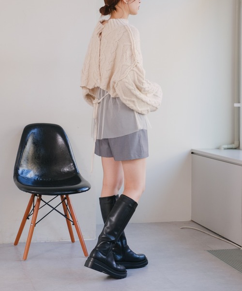 Kastane（カスタネ）の「ツイルタックショートパンツ（その他パンツ・レディース・グレー/ブラウン/ブラック・FREE）」の12枚目の写真