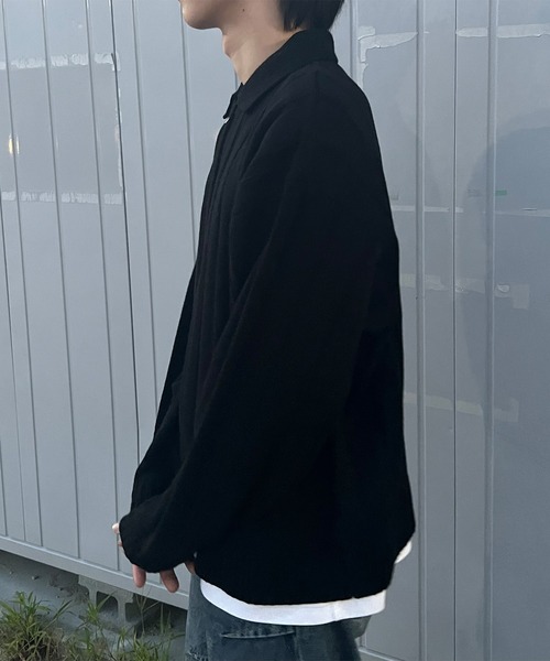 PICSAS（ピクサス）の「【PICSAS】ストライプラインハーフジップポロニット（ニット/セーター・メンズ・ブラック/グリーン/ライトグレー/ベージュ・L/M）」の20枚目の写真