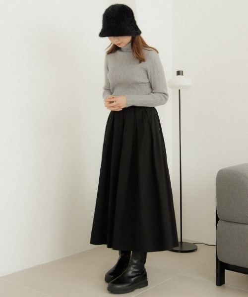 flower(フラワー)の「ノーブルタートルニット(ニット/セーター・レディース・アイボリー/グレー・FREE)」の10枚目の写真