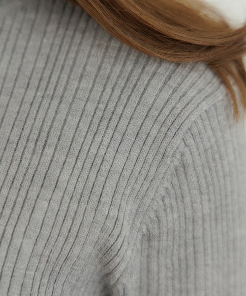 flower(フラワー)の「ノーブルタートルニット(ニット/セーター・レディース・アイボリー/グレー・FREE)」の16枚目の写真