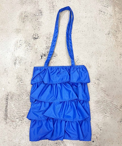 SPRUCE(スプルース)の「<SPRUCE/スプルス>フリルナイロントートバッグ(トートバッグ・レディース・ベージュ/ブラック/ブルー・ONE SIZE)」の3枚目の写真