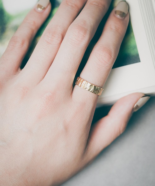 NO WAY（ノーウェイ）の「/sterling silver/フリーサイズ 錆槌目リング（リング・メンズ・シルバー/ゴールド・FREE）」の8枚目の写真