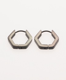 BUTTON＆CUFFLINKS | BUTTON＆CUFFLINKS　ボタンアンドカフリンクス：ステンレス　六角ピアス 16mm(ピアス（両耳用）)