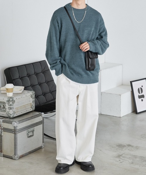 シャギークルーネック ルーズニット crewre online shop / シャギークルーネックルーズニット