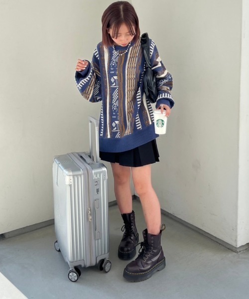 nemne store（ネンネストア）の「【低身長サイズあり】クージー風ニットプルオーバー（ニット/セーター・レディース・ネイビー系/アイボリー系/ブラック系/カーキ系・MEDIUM/SMALL）」の11枚目の写真